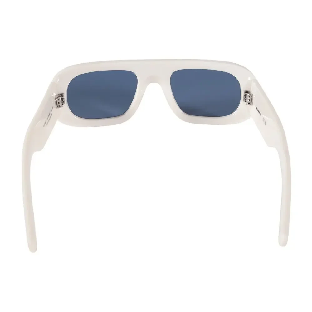 Karl Lagerfeld Oval Rectangle East West Mens Sunglasses - White / Blue - NWT